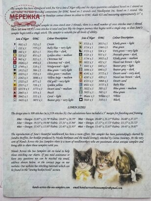 Фото Hands Across the Sea Samplers Схема Jane Bannister 1855