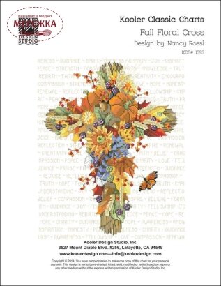 Фото Kooler Design Studio Схема Fall Floral Cross (Nancy Rossi) KDS-1593