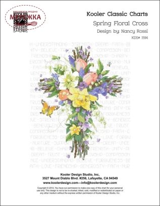 Фото Схема Spring Floral Cross (Nancy Rossi) KDS-1594