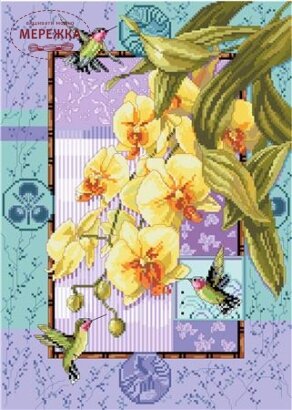 Фото Kooler Design Studio Схема Orchids and Hummingbirds KDS-2243