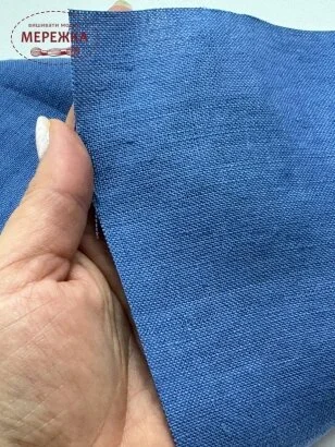 Фото Полотно конопляне колір колоніальний синій