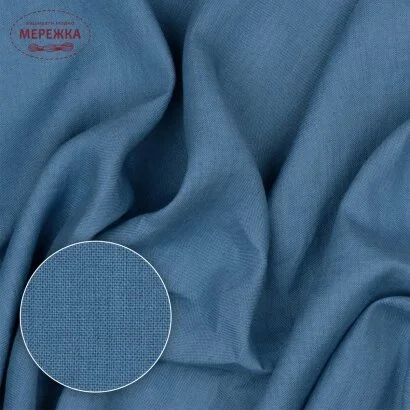 Фото Полотно конопляне колір колоніальний синій