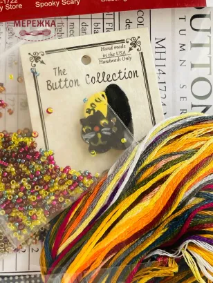 Фотографія Набір для вишивання у змішаній техніці Mill Hill Хеллоувінчики MH14-1724