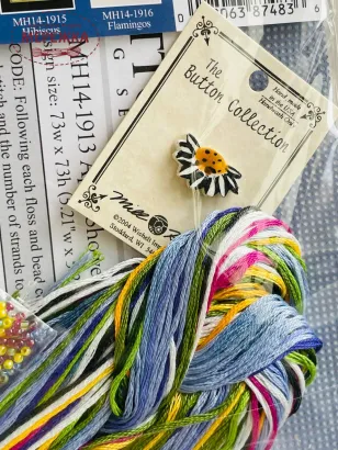 Фотографія Набір для вишивання у змішаній техніці Mill Hill Квітневі зливи MH14-1913