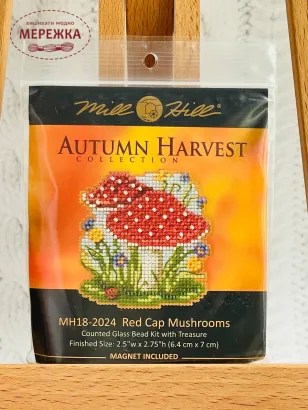 Фото Набір для вишивання у змішаній техніці Mill Hill Червоний гриб MH18-2024