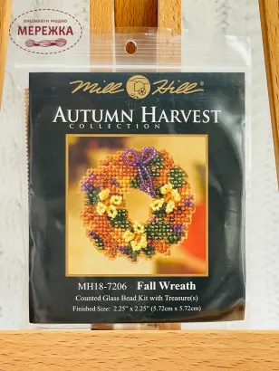 Фото Набір для вишивання у змішаній техніці Mill Hill Осінній вінок MH18-7206