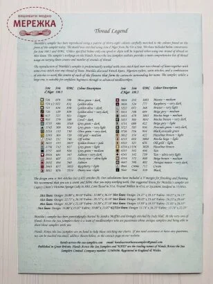 Фото Hands Across the Sea Samplers Схема Matilda Swallow 1820