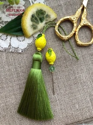 Фото Hobby Bee Набір голка-пін+китичка "Лимони"