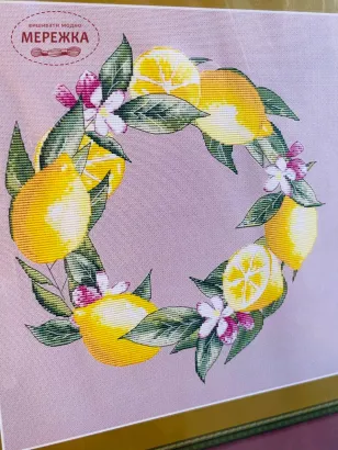 Фото набір для вишивання хрестиком Лимонний вінок