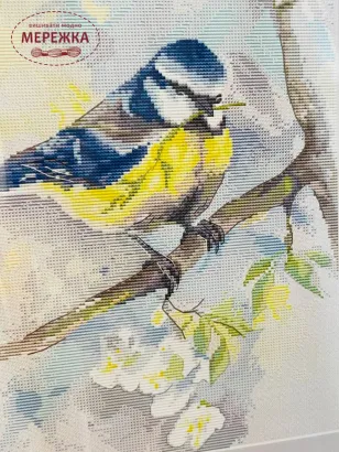 Фото набір для вишивання хрестиком Синичка