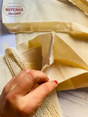 Фото набір для вишивання еко-торбинки Квітучий тризуб