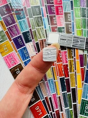 Фото Наліпки з номерами муліне DMC, розмір наліпки 10*10 мм. 987790