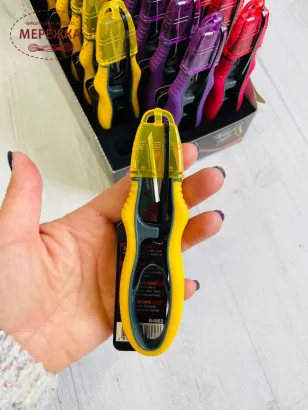 Фото ножиці-кусачки з гумовими ручками В4802