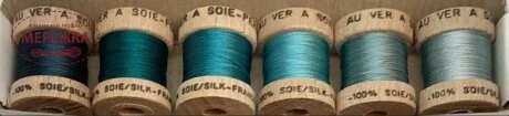 Фото Au Ver à Soie набір ниток Pack 6 Nuances Soie Perlee - Turquise