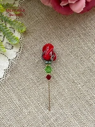 Фото Hobby Bee Голка-пін Червона троянда
