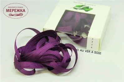 Фото Au Ver à Soie Стрічка 4 мм 100% шовк, 3 метри 3316