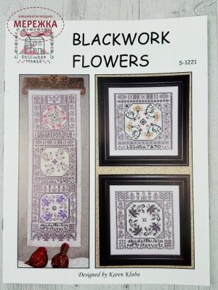 Rosewood Manor Схема Blackwork Flowers S-1221