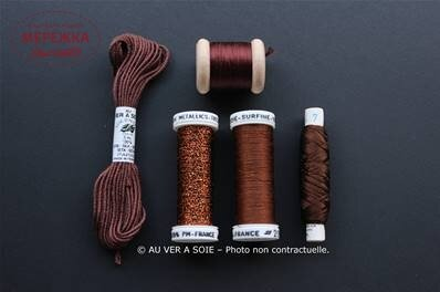 Фото Au Ver à Soie набір ниток Decouverte Gobelins/Surfine - Chocolat