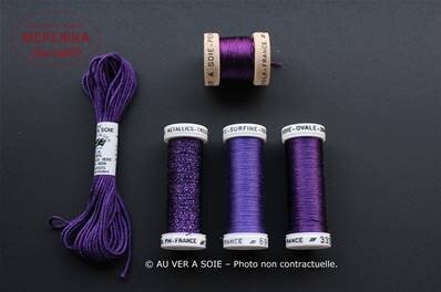 Фото Au Ver à Soie набір ниток Decouverte Ovale/Surfine - Violet