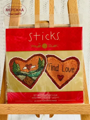 Фото Набір для вишивання у змішаній техніці Mill Hill Знайди кохання ST14-2113