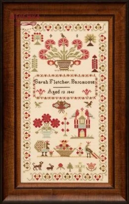 Фото Hands Across the Sea Samplers Схема Sarah Fletcher 1841