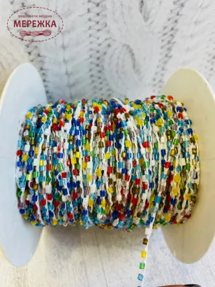 Фото шнур плетений, бісерний, колір різний