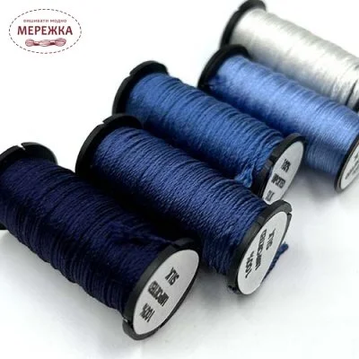 Фото Kreinik Silk Serica Satin Stitch Collection Navy