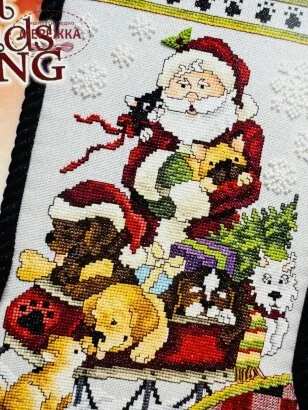 Фото Stoney Creek Схема Santa's Best Friends Stocking