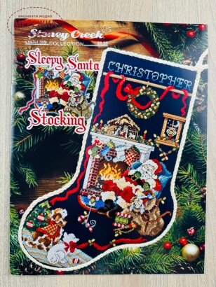 Фото Stoney Creek Схема Sleepy Santa Stocking LFT589