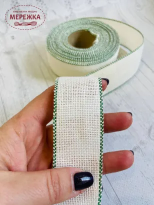 Фото стрічка для вишивання біла 3 см.