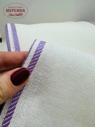 Фото Стрічка Vaupel and Heilenbeck біла, кант фіолетовий