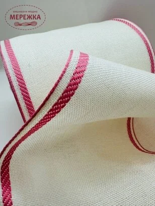 Фото Стрічка Vaupel and Heilenbeck біла, кант рожевий