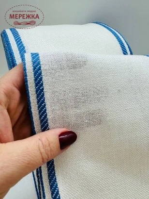 Фото Стрічка Vaupel and Heilenbeck біла, кант темно-блакитний