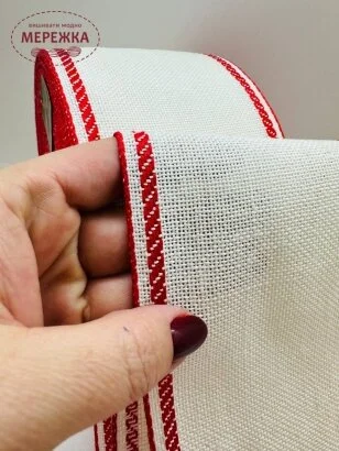 Фото Стрічка Vaupel and Heilenbeck біла, кант червоний