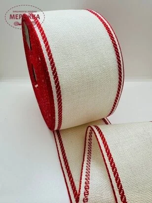 Фото Стрічка Vaupel and Heilenbeck біла, кант червоний