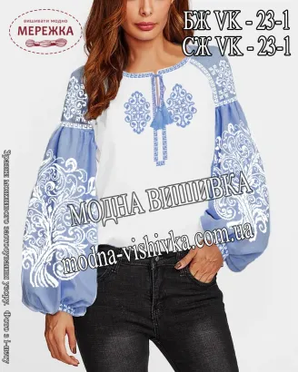Фото блуза жіноча Модна вишивка БЖ ВК-23-1