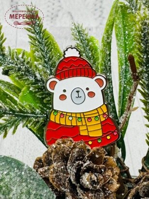 Фото Фірмовий магнітний тримач для голок "Різдвяний ведмедик"