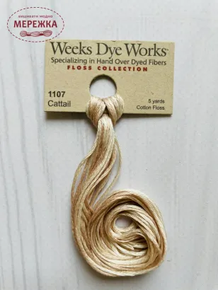 Муліне ручного фарбування Weeks Dye Works Cattail 1107 фото