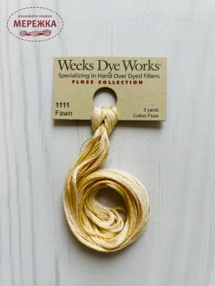 Фото Муліне ручного фарбування Weeks Dye Works Fawn 1111