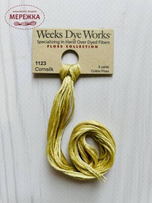 Фото Муліне ручного фарбування Weeks Dye Works Cornsilk 1123