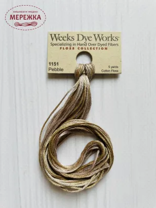 Муліне ручного фарбування Weeks Dye Works Pebble 1151 фото