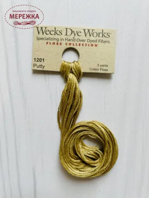 Муліне ручного фарбування Weeks Dye Works Putty 1201 фото