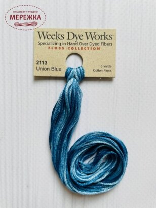 Фото Муліне ручного фарбування Weeks Dye Works Union Blue 2113