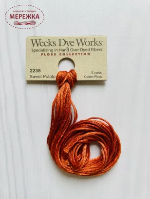 Муліне ручного фарбування Weeks Dye Works Sweet Potato 2238 фото