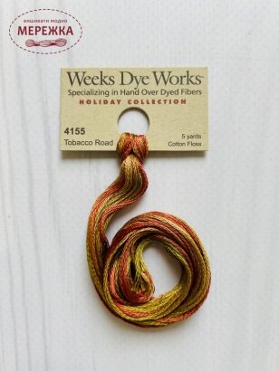 Муліне ручного фарбування Weeks Dye Works Holiday Collection, Tobacco Road 4155 фото