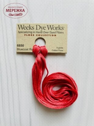 Муліне ручного фарбування Weeks Dye Works Bluecoat Red 6850 фото