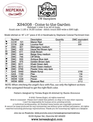 Фото Схема для вишивання Teresa Kogut Come to the Garden