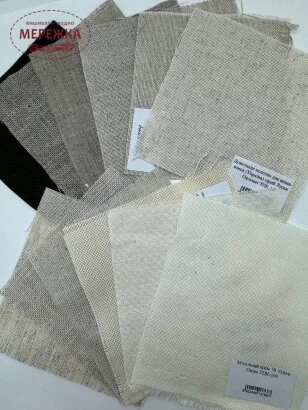 Фото Зразки молочно-бежевих та сірих рівномірних полотен