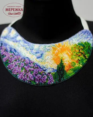 Фото Набір для вишивання бісером AbrisArt Кольє "Літній етюд" ADC-003