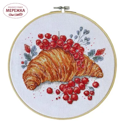 Фото Набір для вишивання хрестиком AbrisArt Круасан з порічкою AH-285